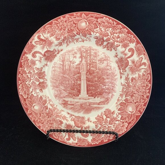 Wedgwood Pink St. Paul’s School The Shrine Dinner Plate 1928 10 3/8” Vintage - Picture 1 of 7